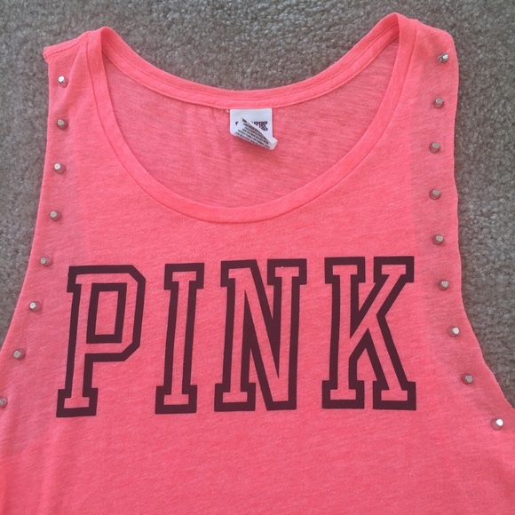 Victoria's Secret PInK studded tank top xs - Picture 2 of 4